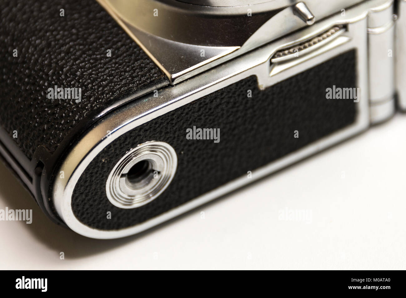 Vintage photo camera isolated on white background Stock Photo - Alamy