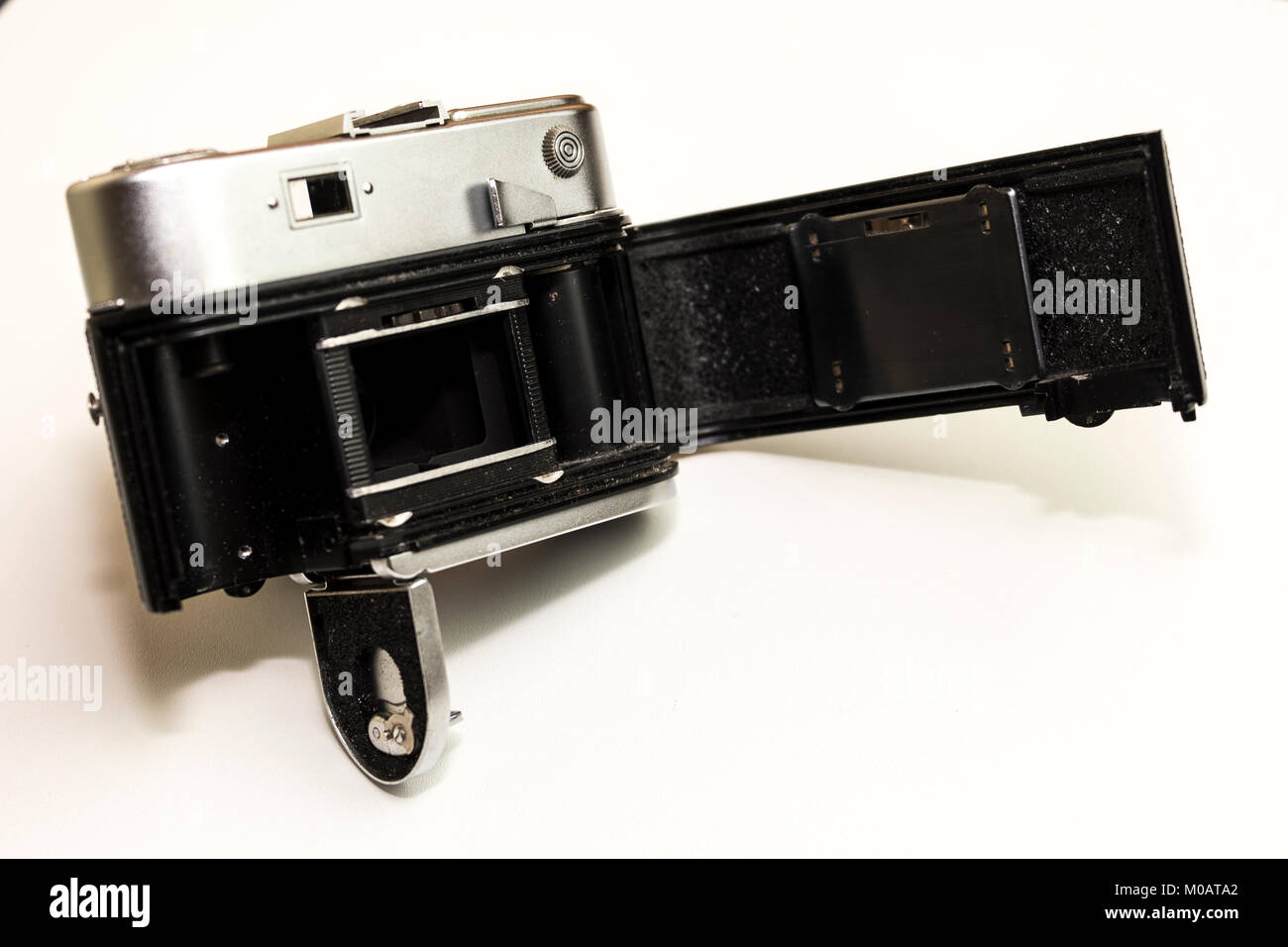 Vintage photo camera isolated on white background Stock Photo - Alamy