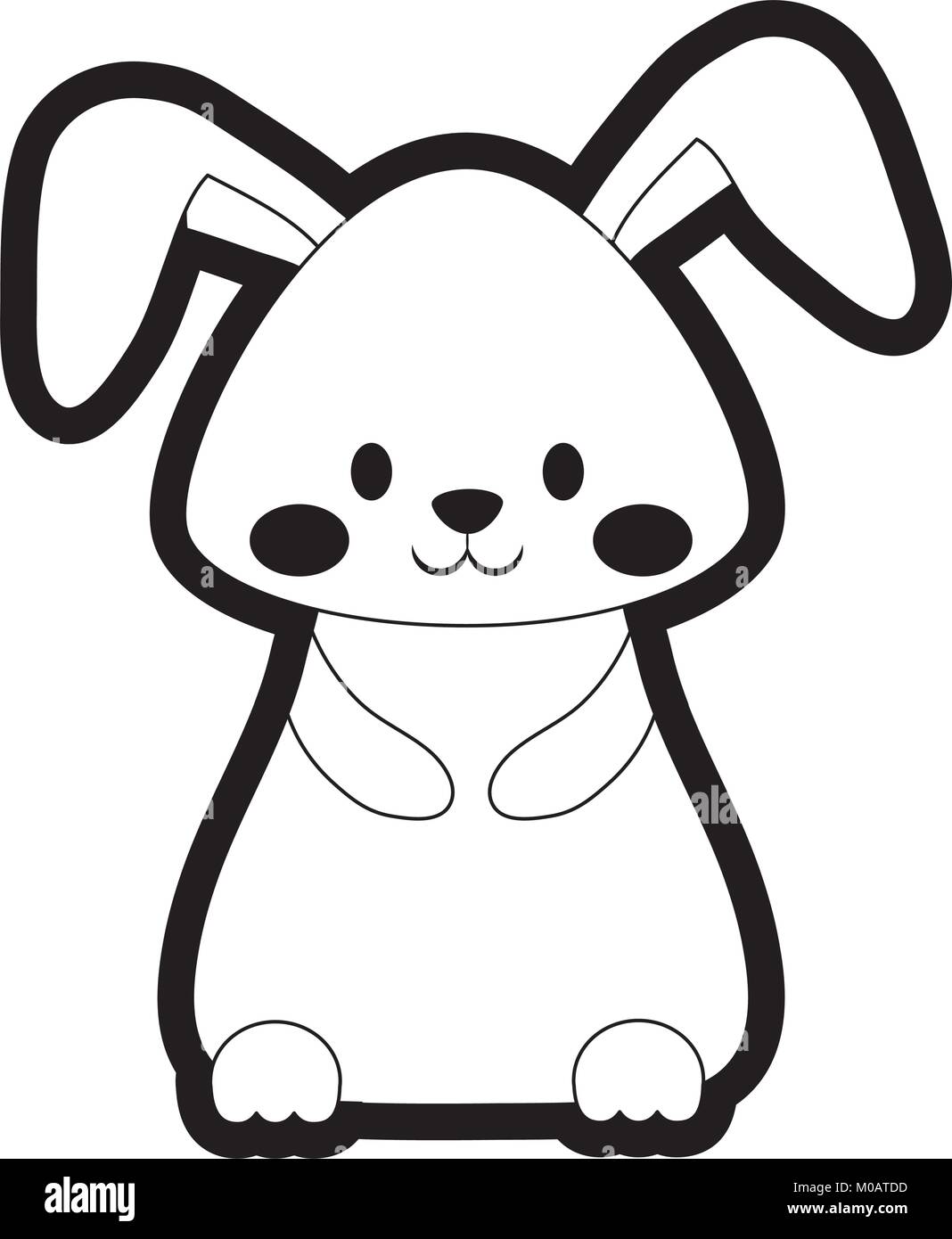 cartoon cute rabbit icon Stock Vector Image & Art - Alamy