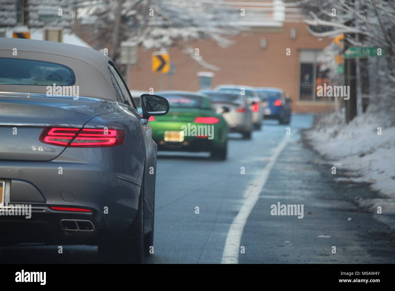 Mercedes benz GTR AMG and Maybach S65 Stock Photo - Alamy