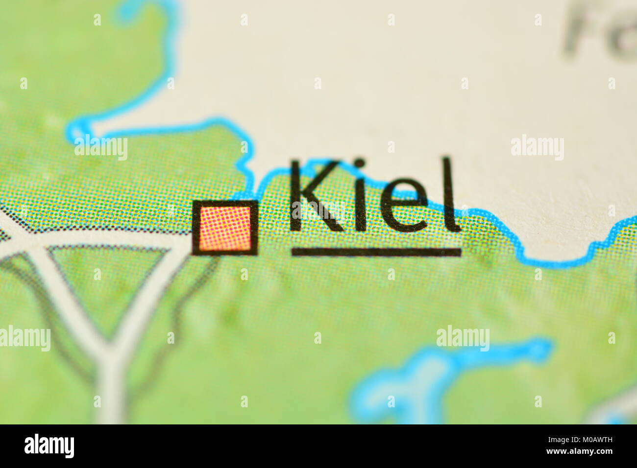 Awth City name on the map Stock Photo - Alamy
