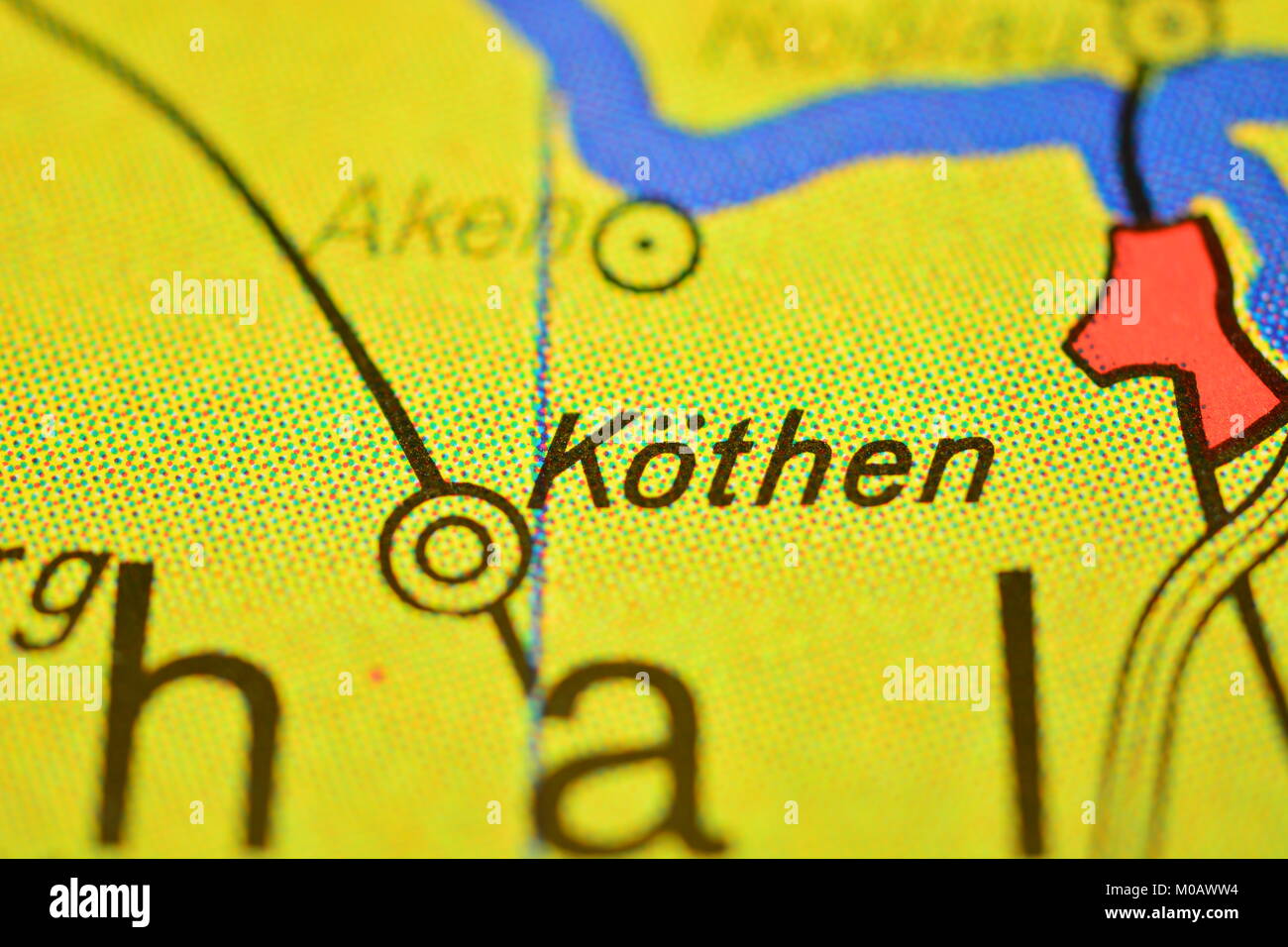 City name on the map Stock Photo - Alamy