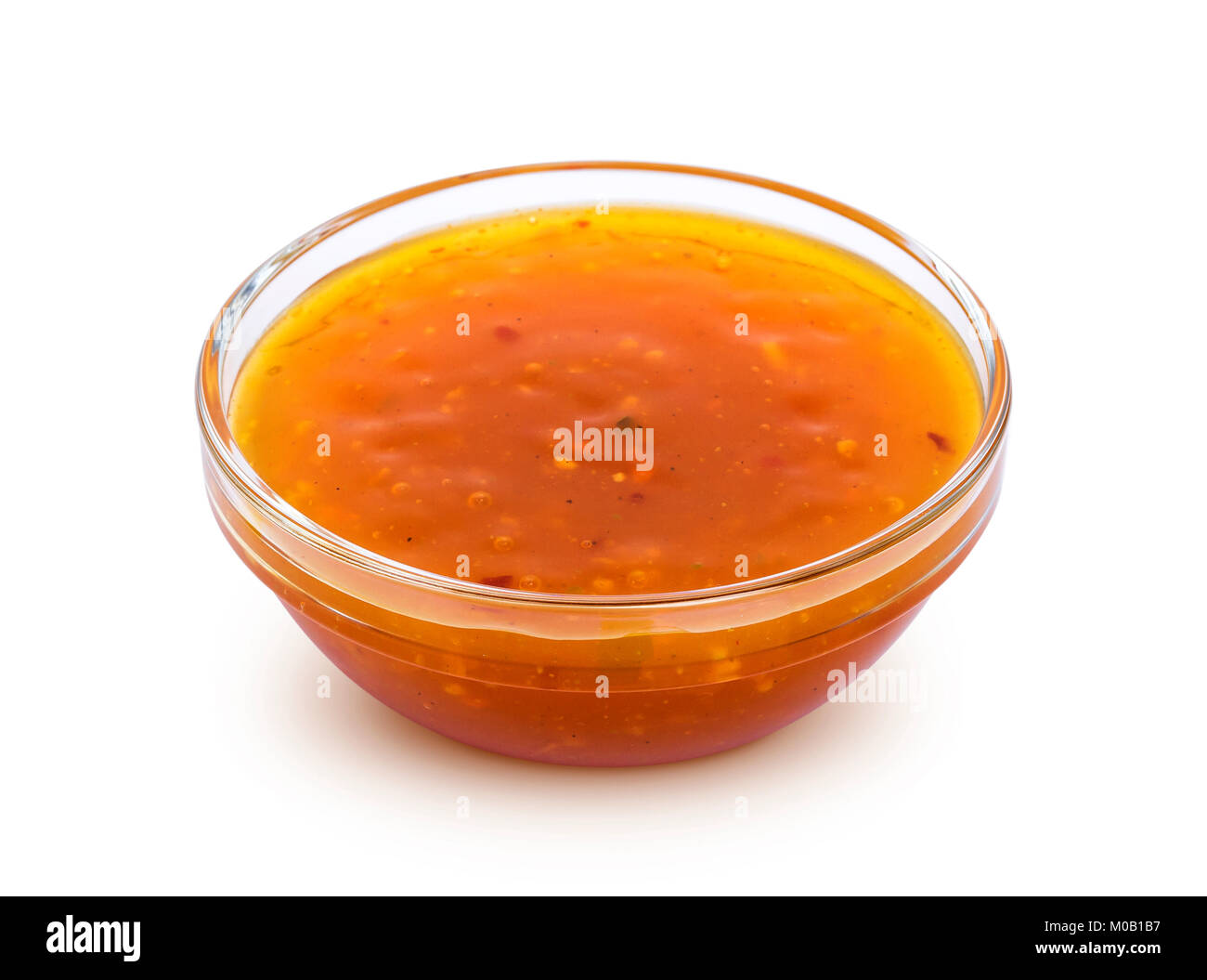 Sweet and sour sauce isolated on white background Stock Photo