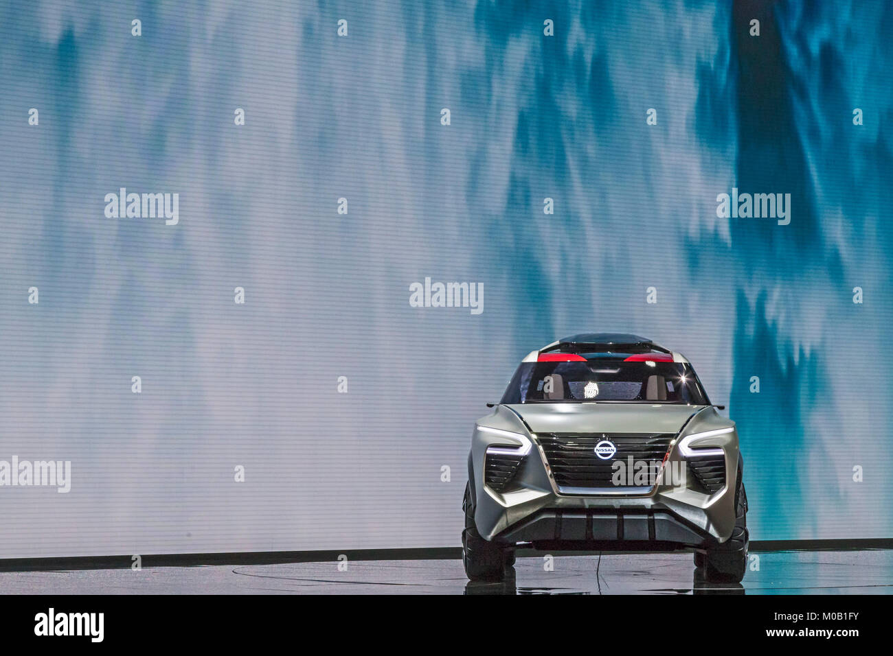 Detroit, Michigan - The Nissan X Motion, a concept car intended to be self-driving in the city, on display at the North American International Auto Sh Stock Photo