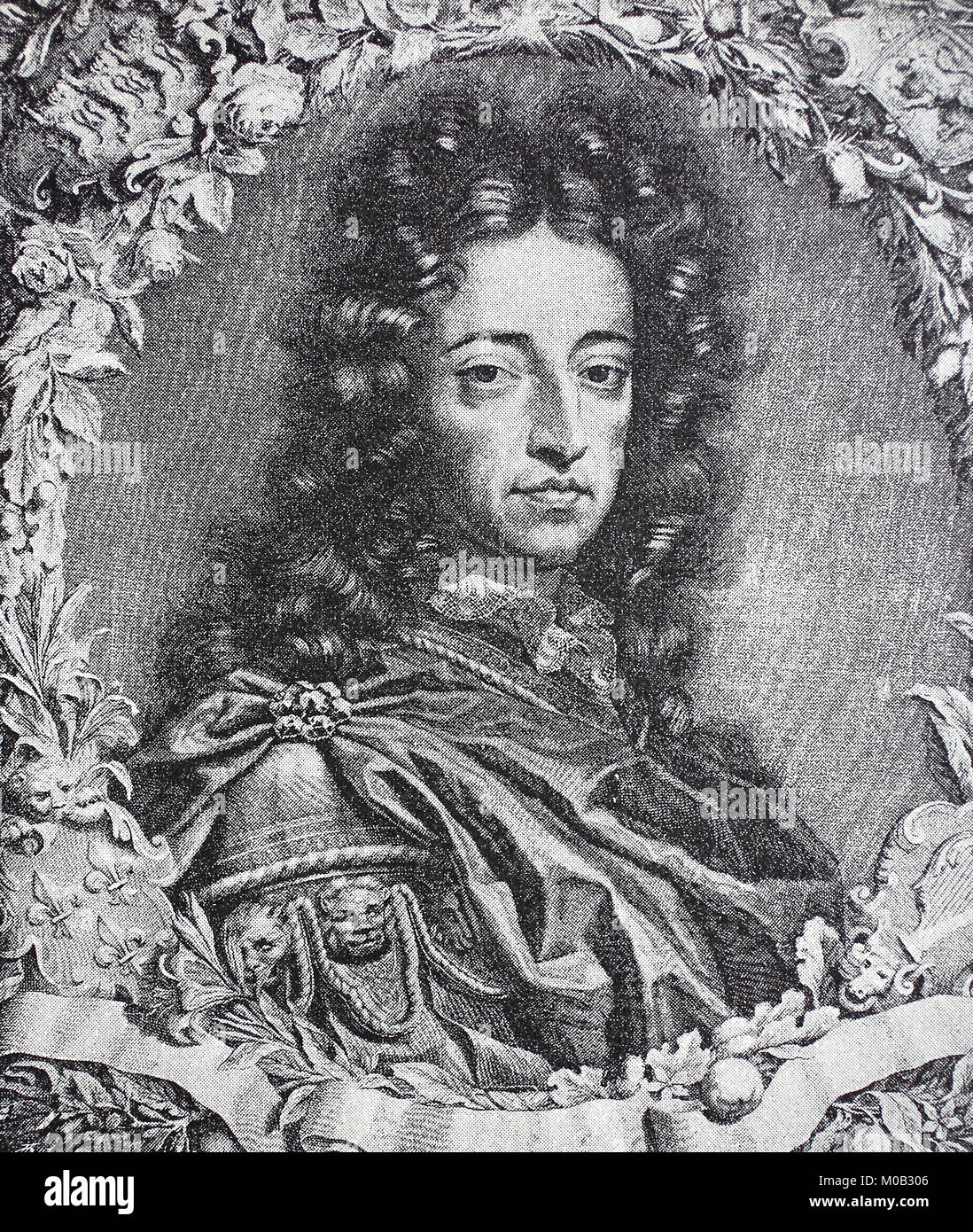 Wilhelm III. from Oranien-Nassau, November 14, 1650 -19. March 1702, was from 1672 governor of the Netherlands and from 1689 in his own right, together with Mary II and also after her death in personal union king of England, Scotland and Ireland, digital improved reproduction of an original print from 1880 Stock Photo