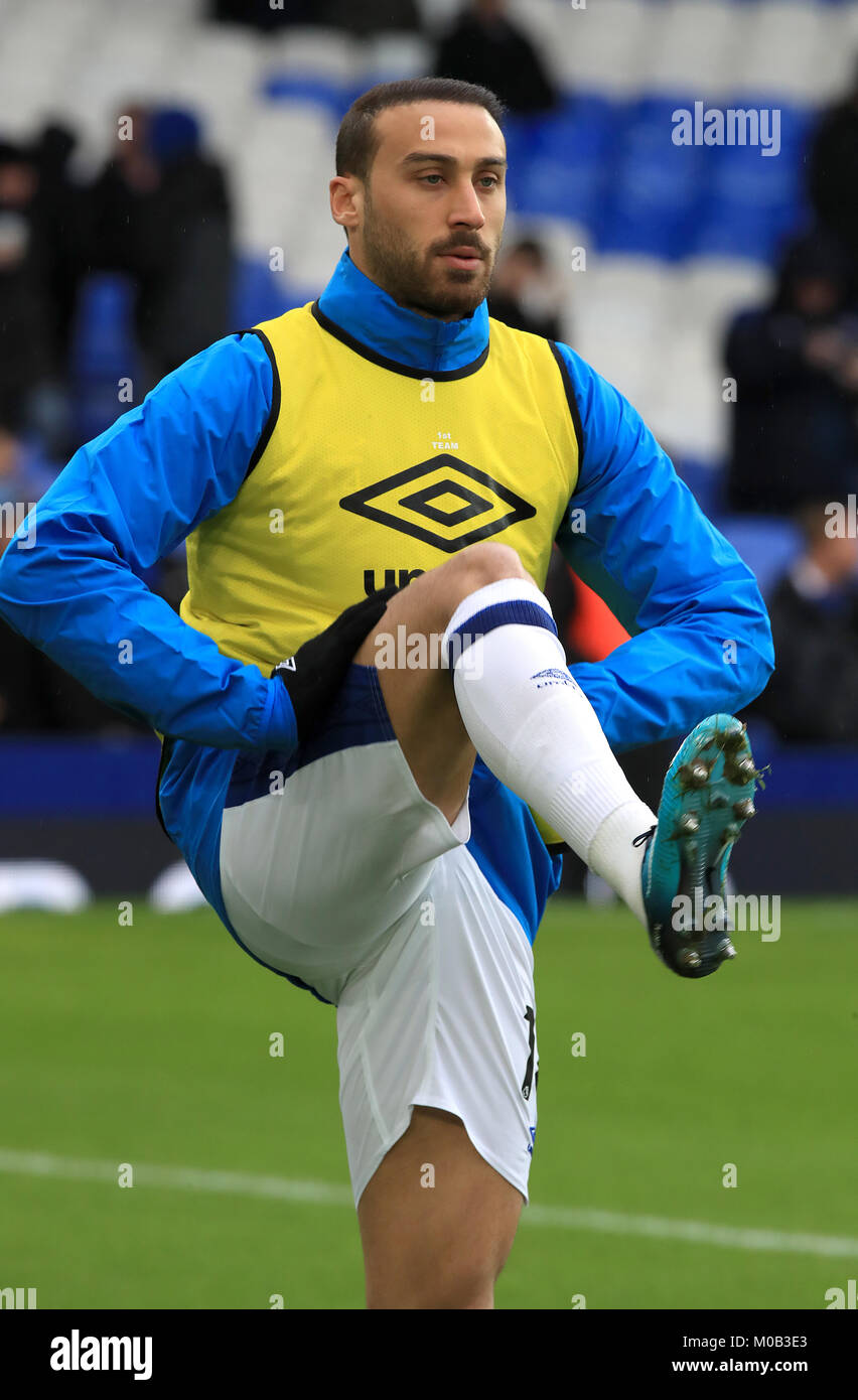 Everton's Cenk Tosun Before The Premier League Match At Goodison Park ...