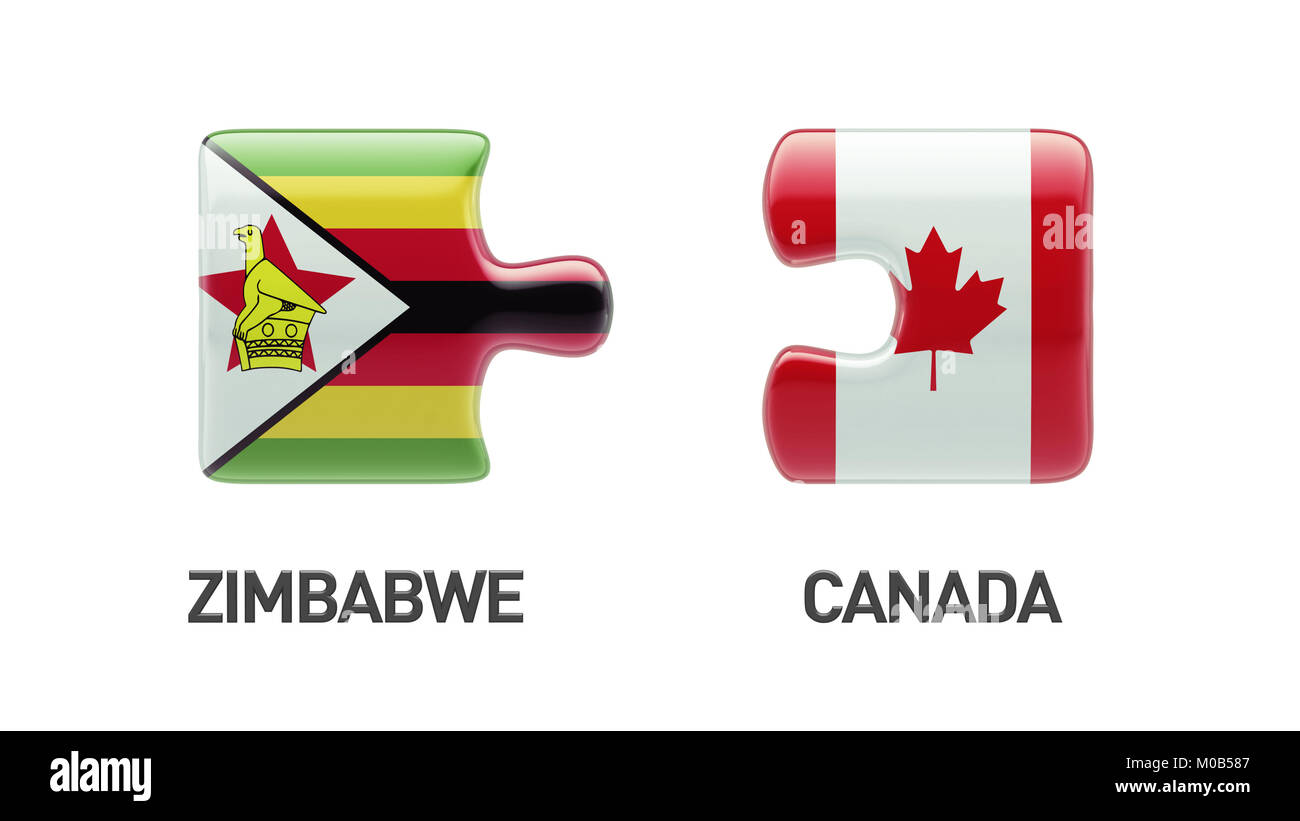 Zimbabwe Canada High Resolution Puzzle Concept Stock Photo Alamy