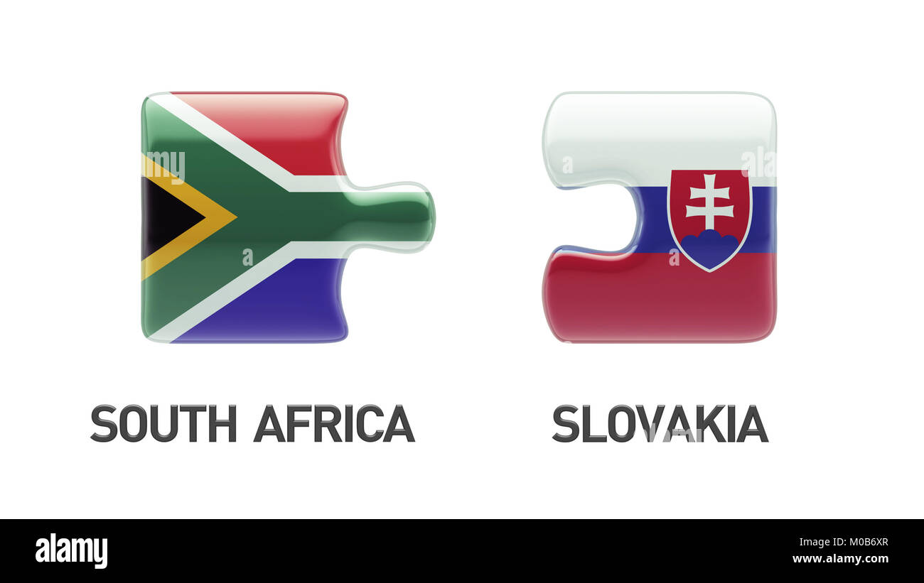 Slovakia South Africa High Resolution Puzzle Concept Stock Photo