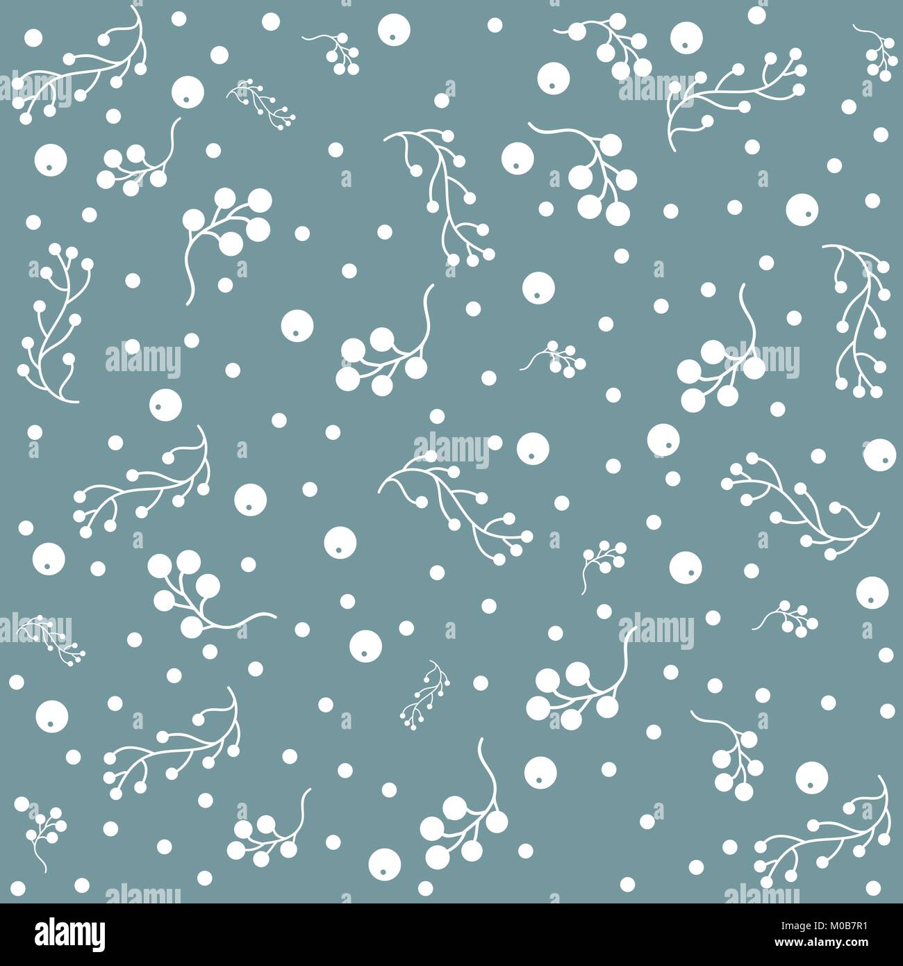 Seamless pattern with berries and on a blue background. Vector ...