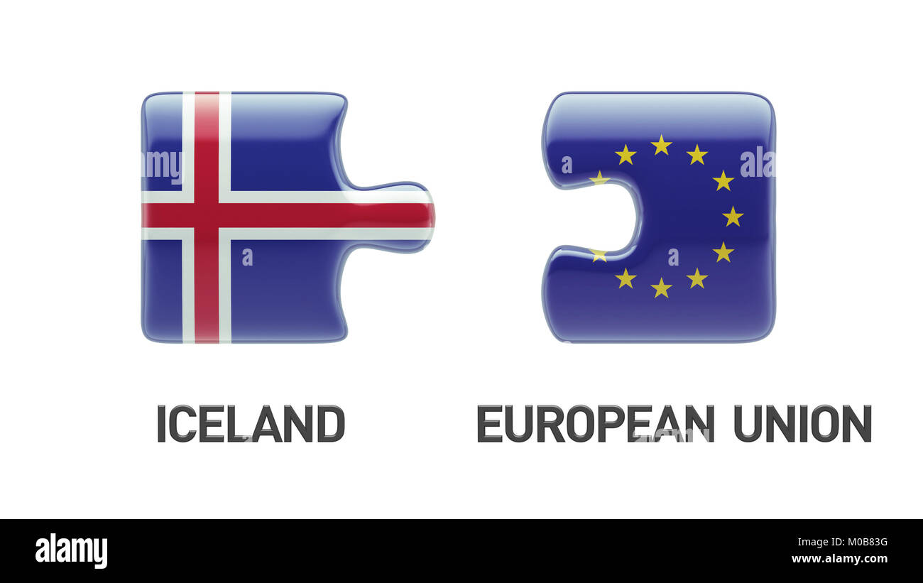 European Union Iceland High Resolution Puzzle Concept Stock Photo Alamy