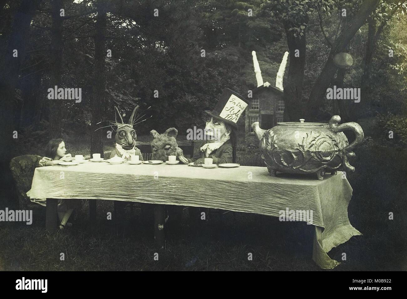 Alice in Wonderland; A Mad Tea Party Stock Photo