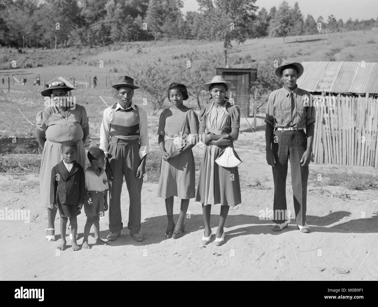 African American Family who has just come back from a funeral. Greene