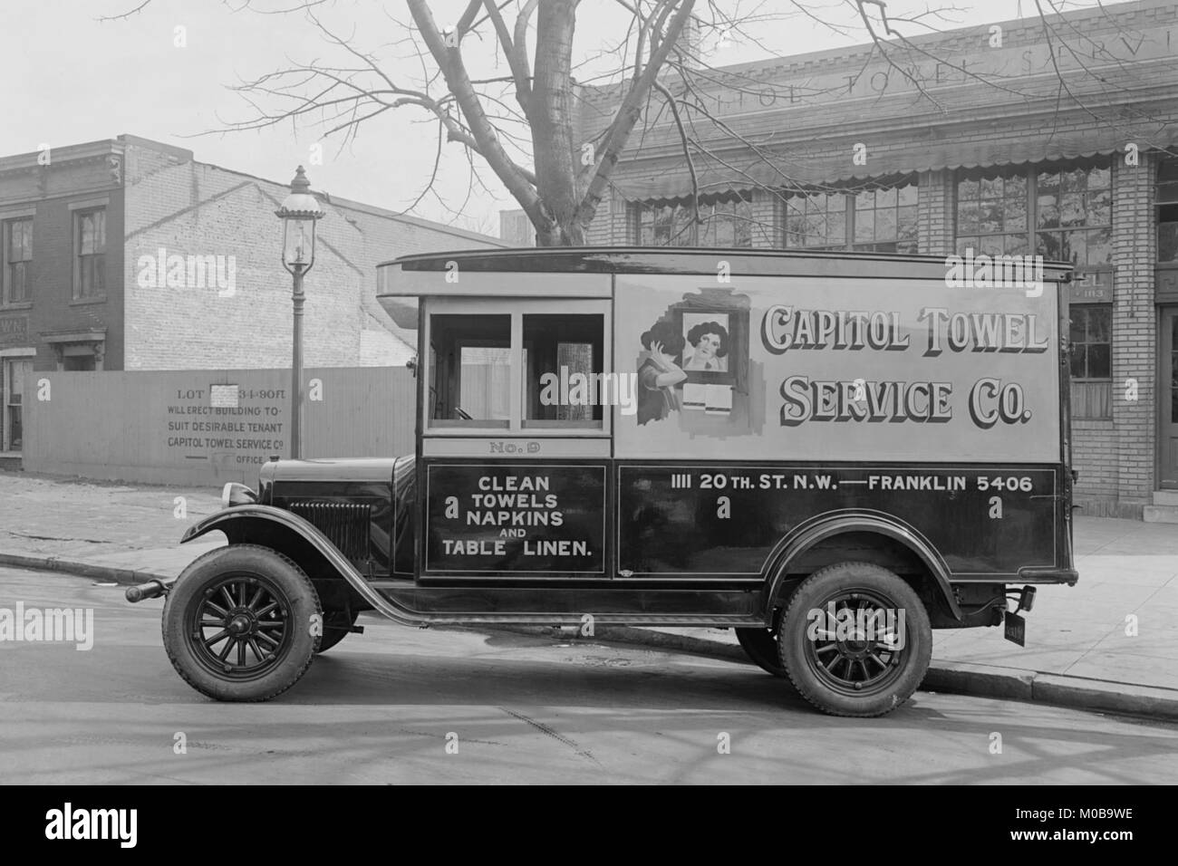 Capitol Towel Service Company Truck in DC Stock Photo