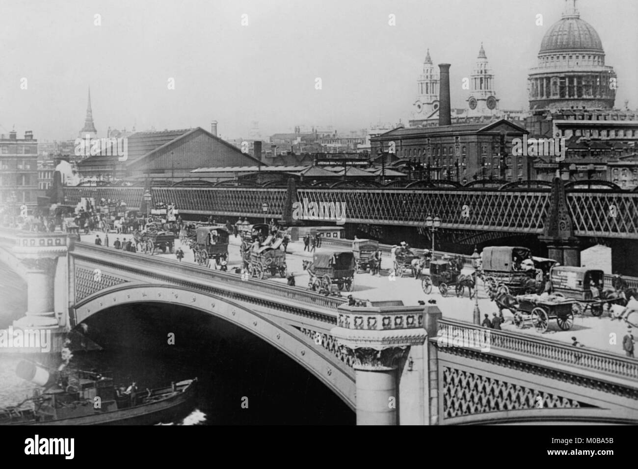 London's Black Friar's Bridge Stock Photo