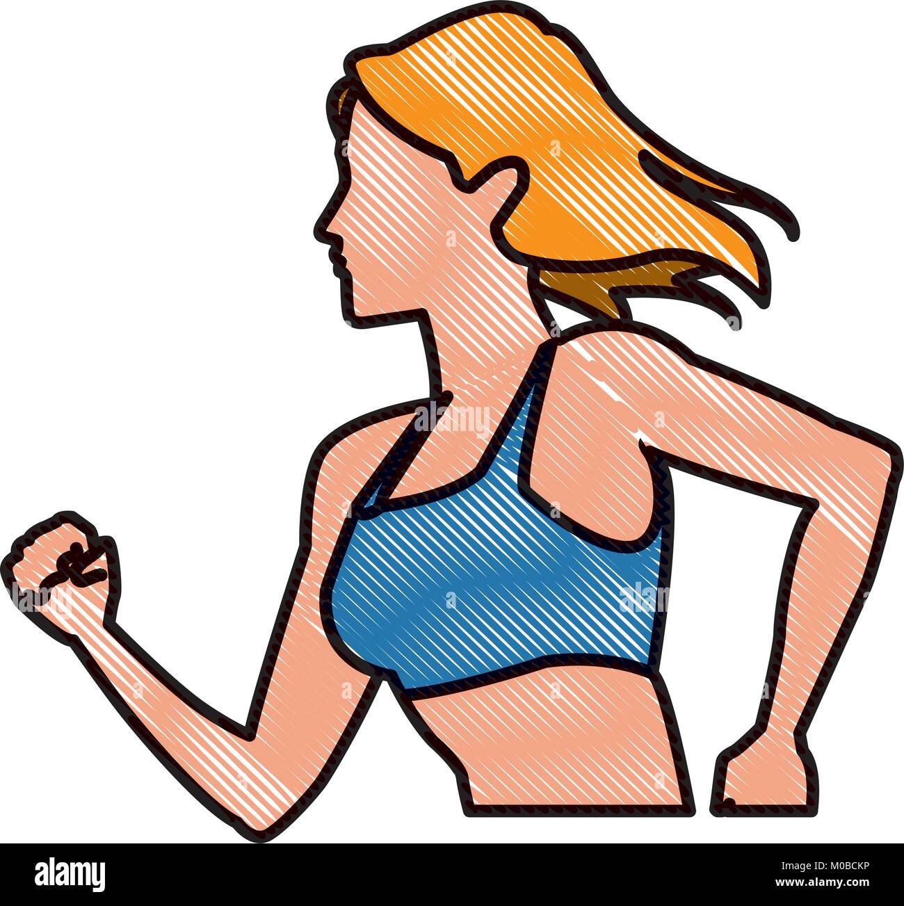 Fitness woman running Stock Vector Image & Art - Alamy
