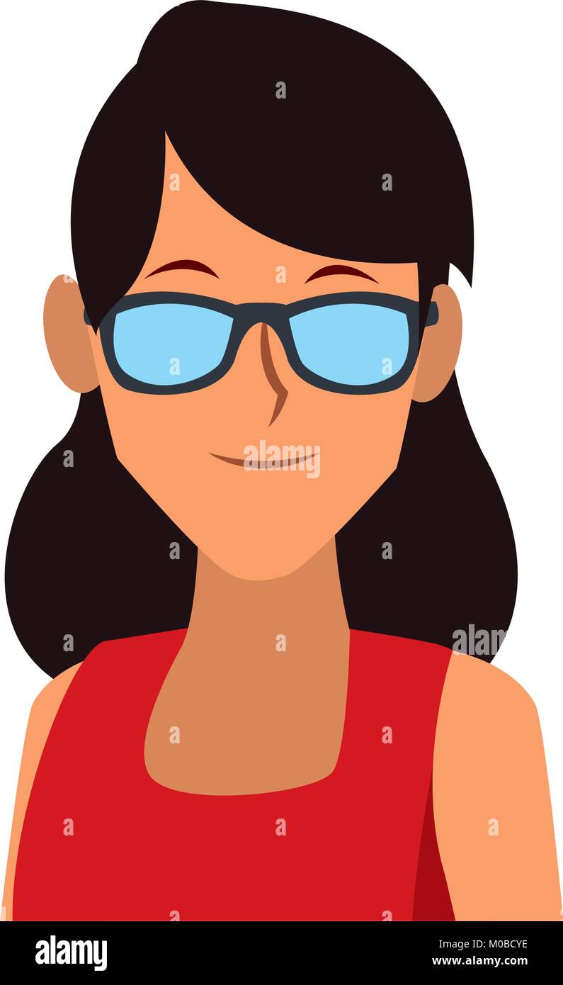 Young woman with sunglasses Stock Vector Image & Art - Alamy