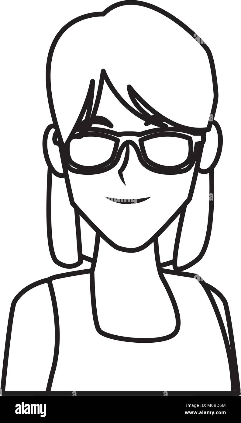 Young woman with sunglasses Stock Vector Image & Art - Alamy