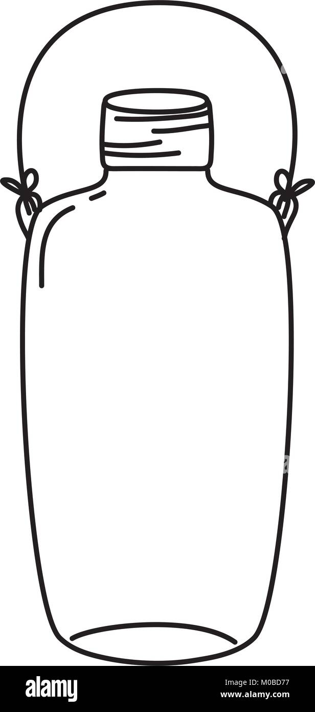 line long mason jar with wire handle style Stock Vector Image & Art - Alamy