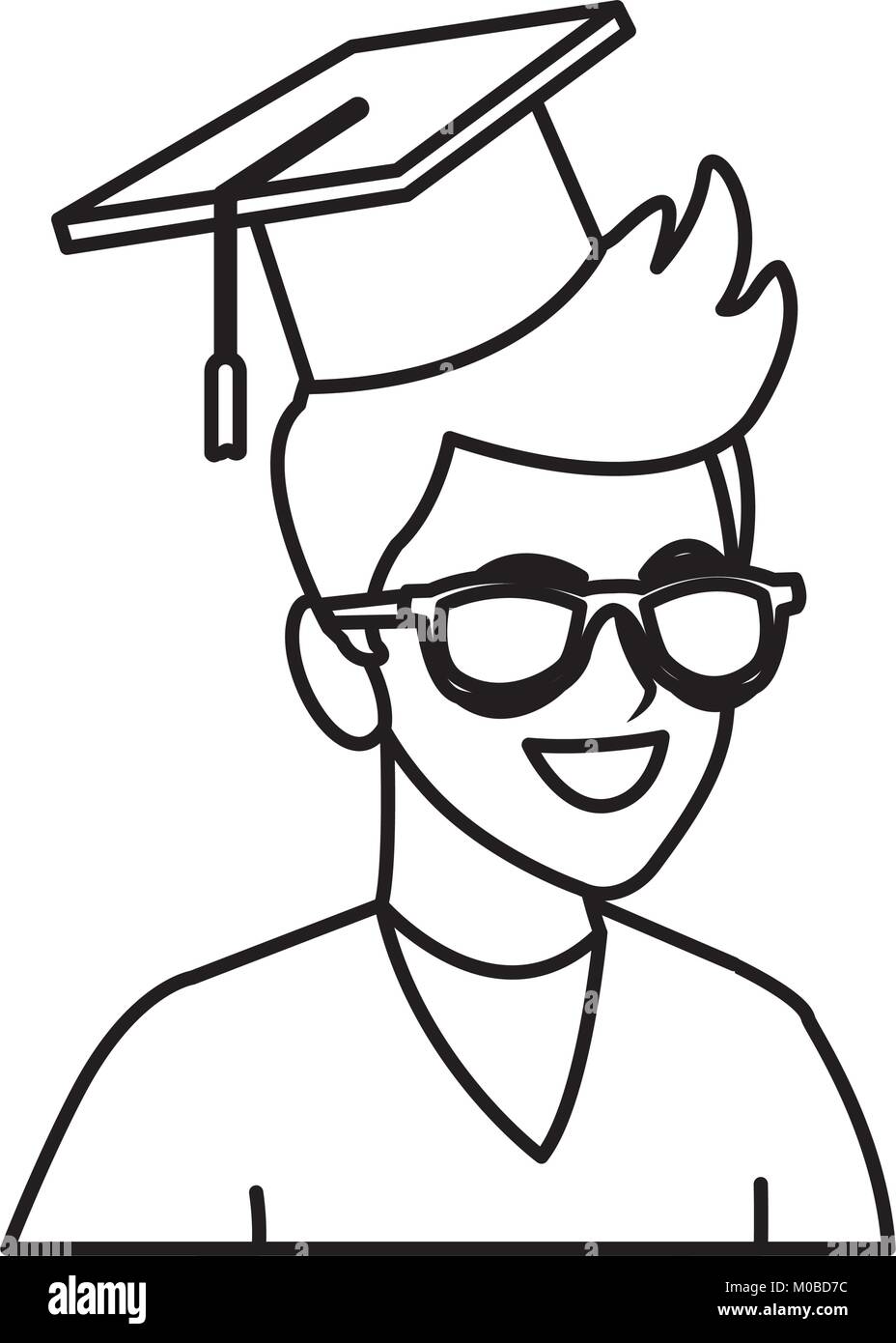 Student man with graduation hat Stock Vector Image & Art - Alamy