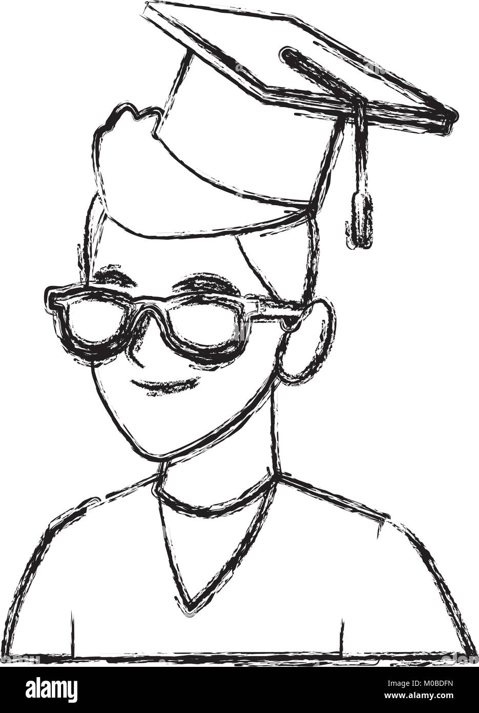 Student man with graduation hat Stock Vector Image & Art - Alamy