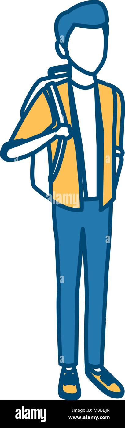 College student sitting outdoors Stock Vector Images - Alamy