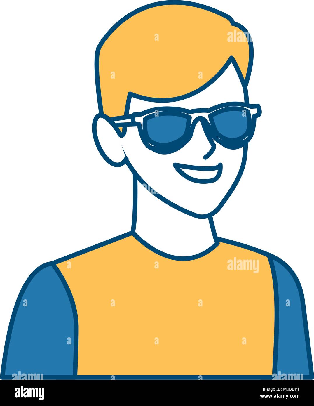 Young man with sunglasses cartoon Stock Vector Image & Art - Alamy