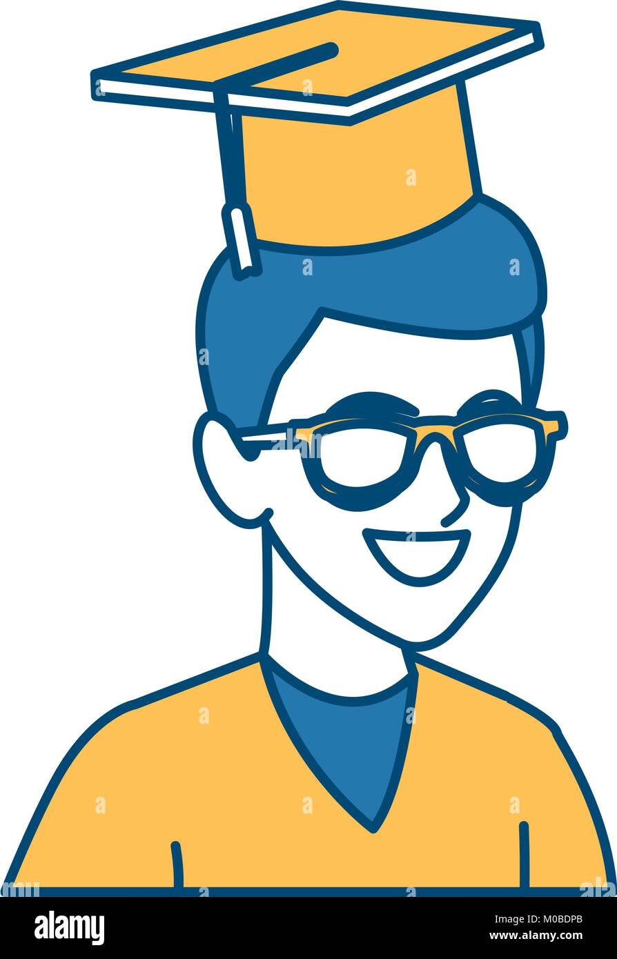 Student man with graduation hat Stock Vector Image & Art - Alamy