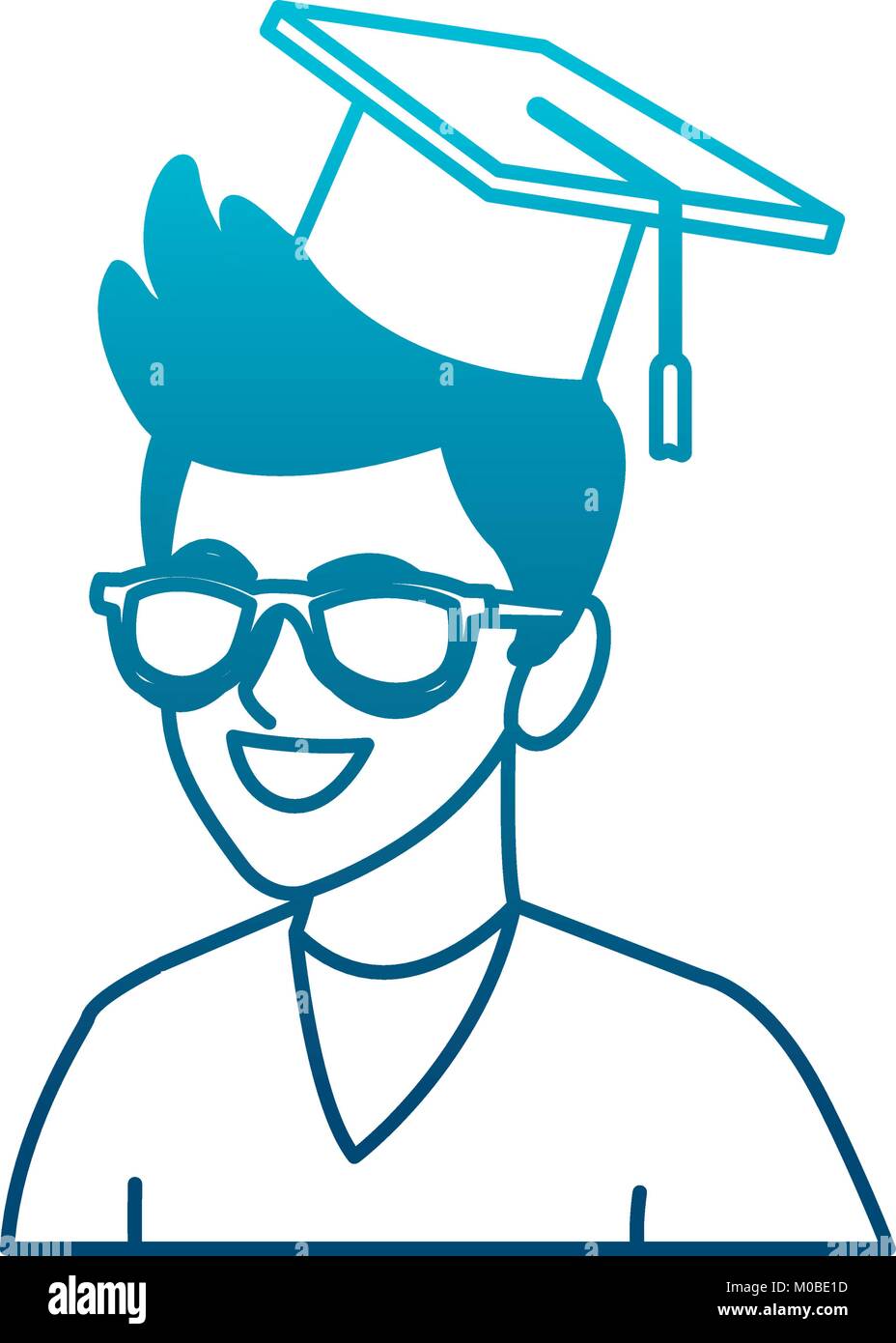 Student man with graduation hat Stock Vector Image & Art - Alamy