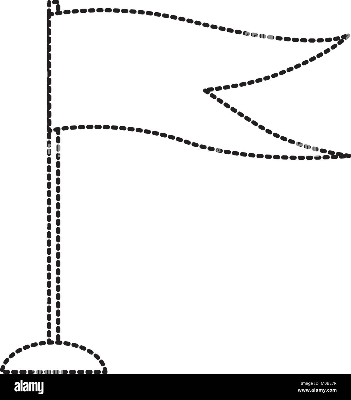 Patriotic a flag on the flagpole pole Black and White Stock Photos ...