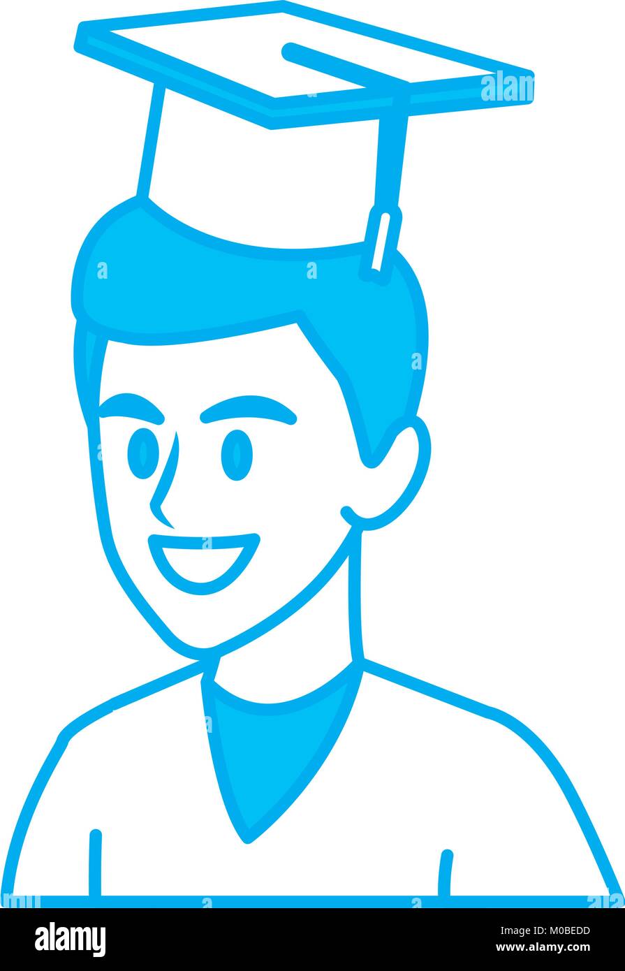 Student man with graduation hat Stock Vector Image & Art - Alamy