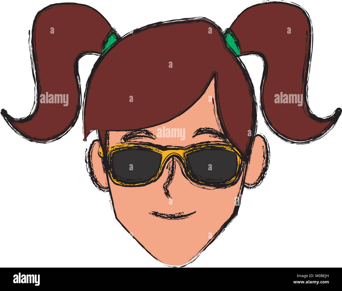 Young woman with sunglasses Stock Vector Image & Art - Alamy