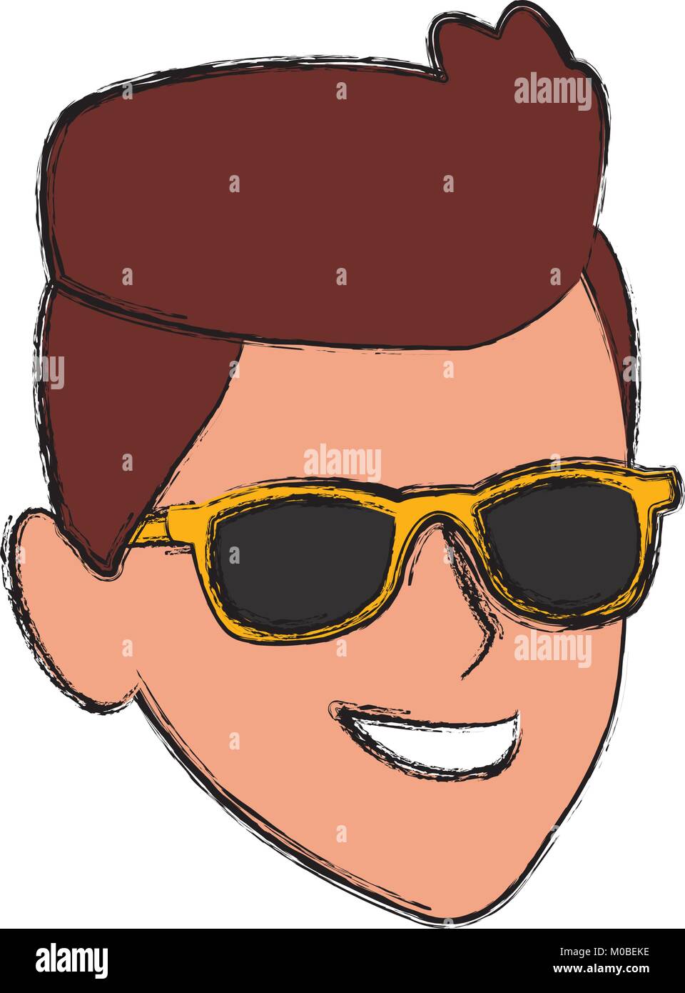 Young man with sunglasses cartoon Stock Vector Image & Art - Alamy