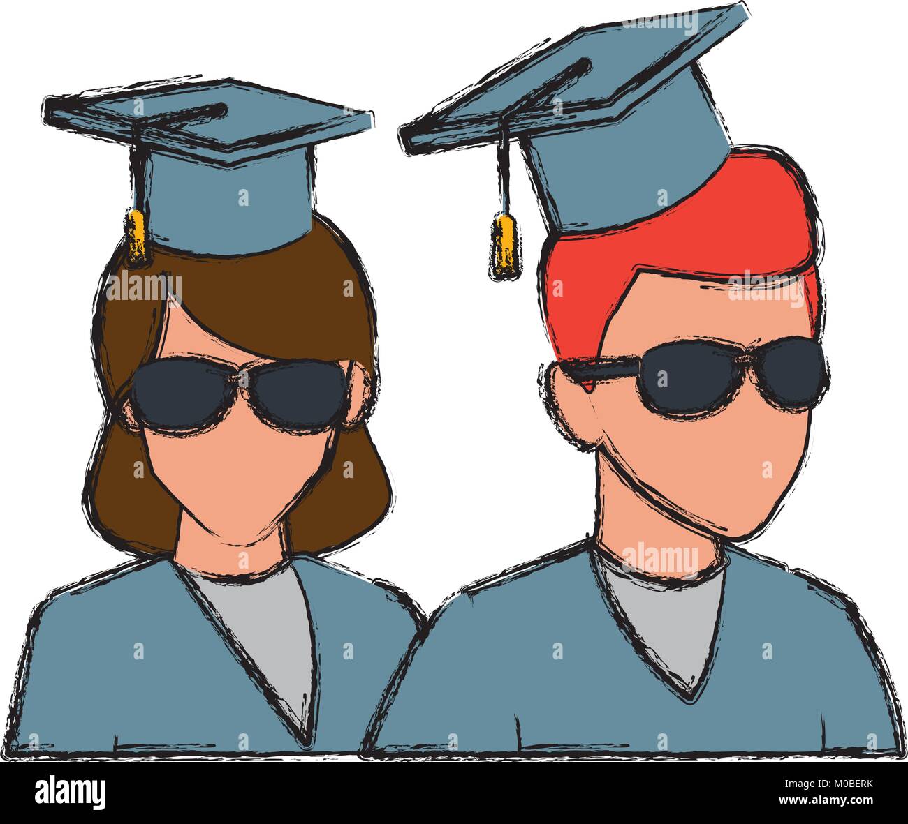 Students in graduation avatar Stock Vector Image & Art - Alamy