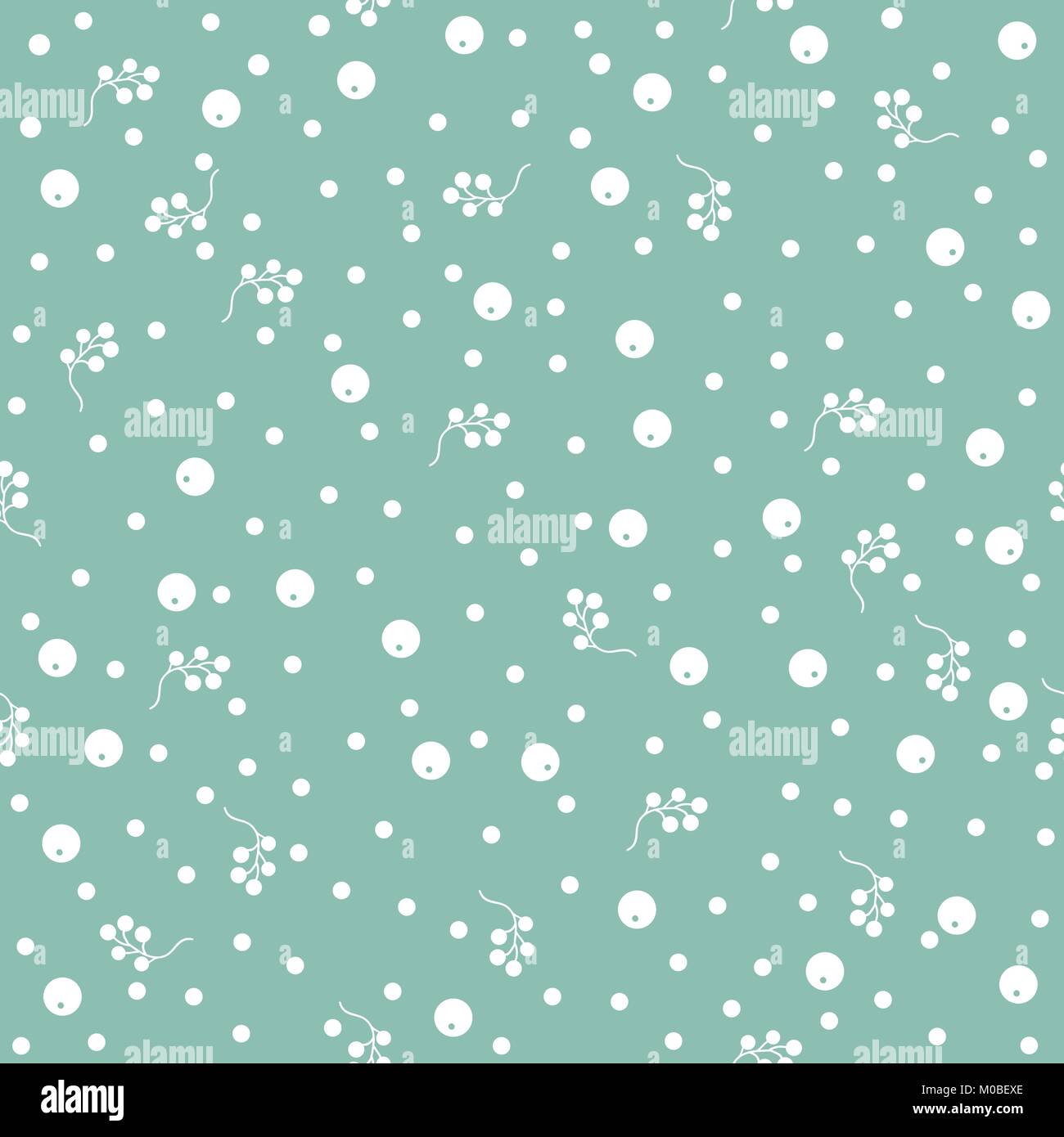 Seamless Pattern with berries on subtle blue background. Vector ...