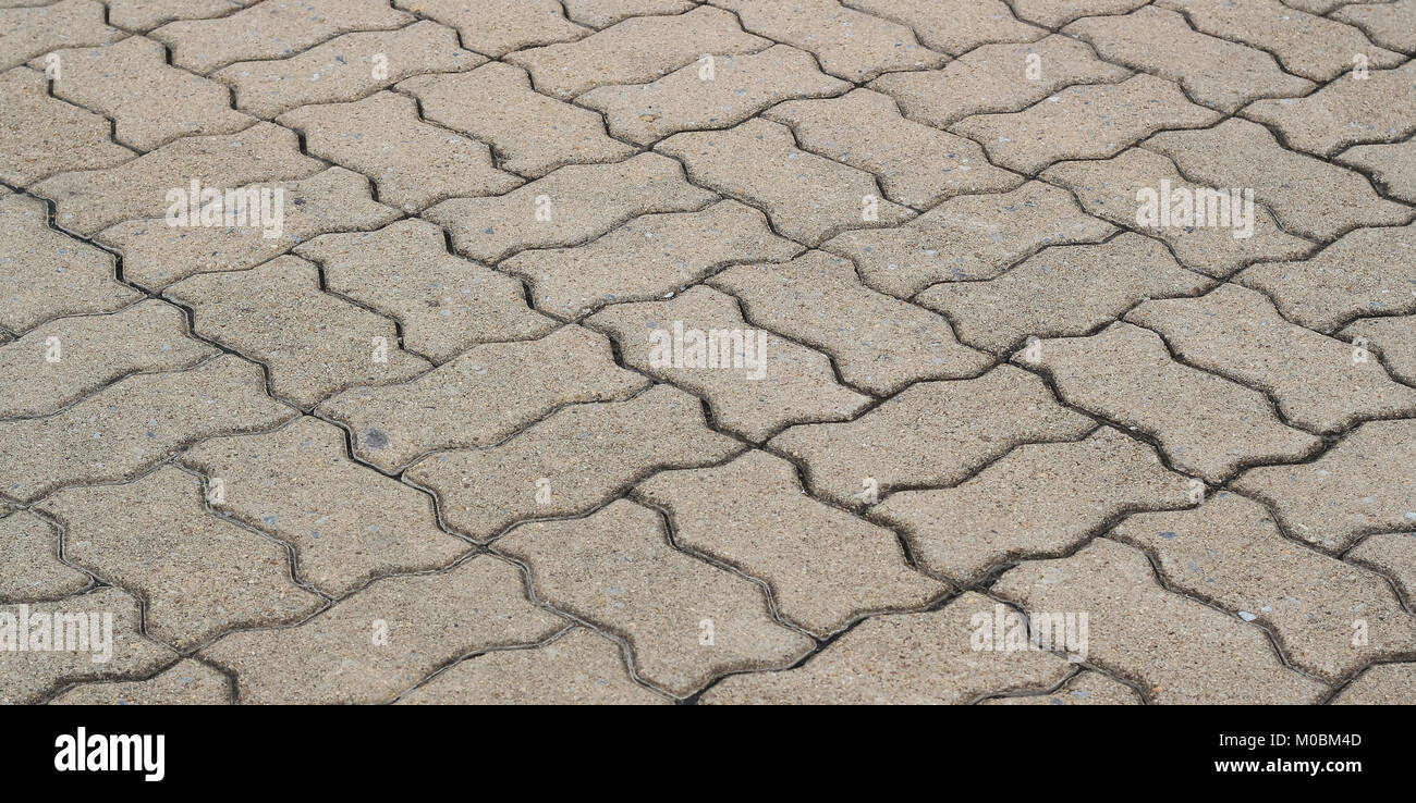 Patterned brick walkway cement Stock Photo Alamy