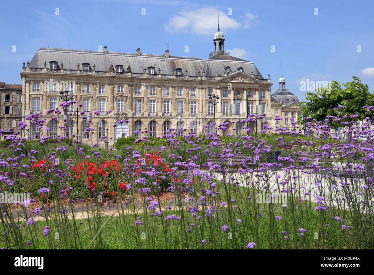 Bordeaux, France - June 27, 2013: View to the building of National museum of customs from the embankment of Garonne river. The museum is housed in the Stock Photo