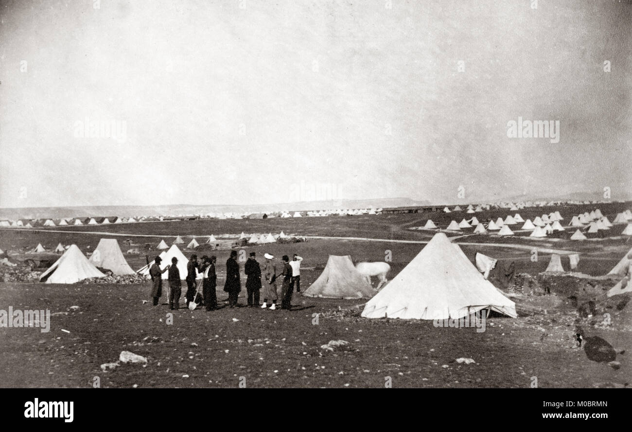 Roger Fenton (1819-1869), Crimean War,  Gerneral Bosquet's Quarters looking towards Mackenzie Farm Stock Photo