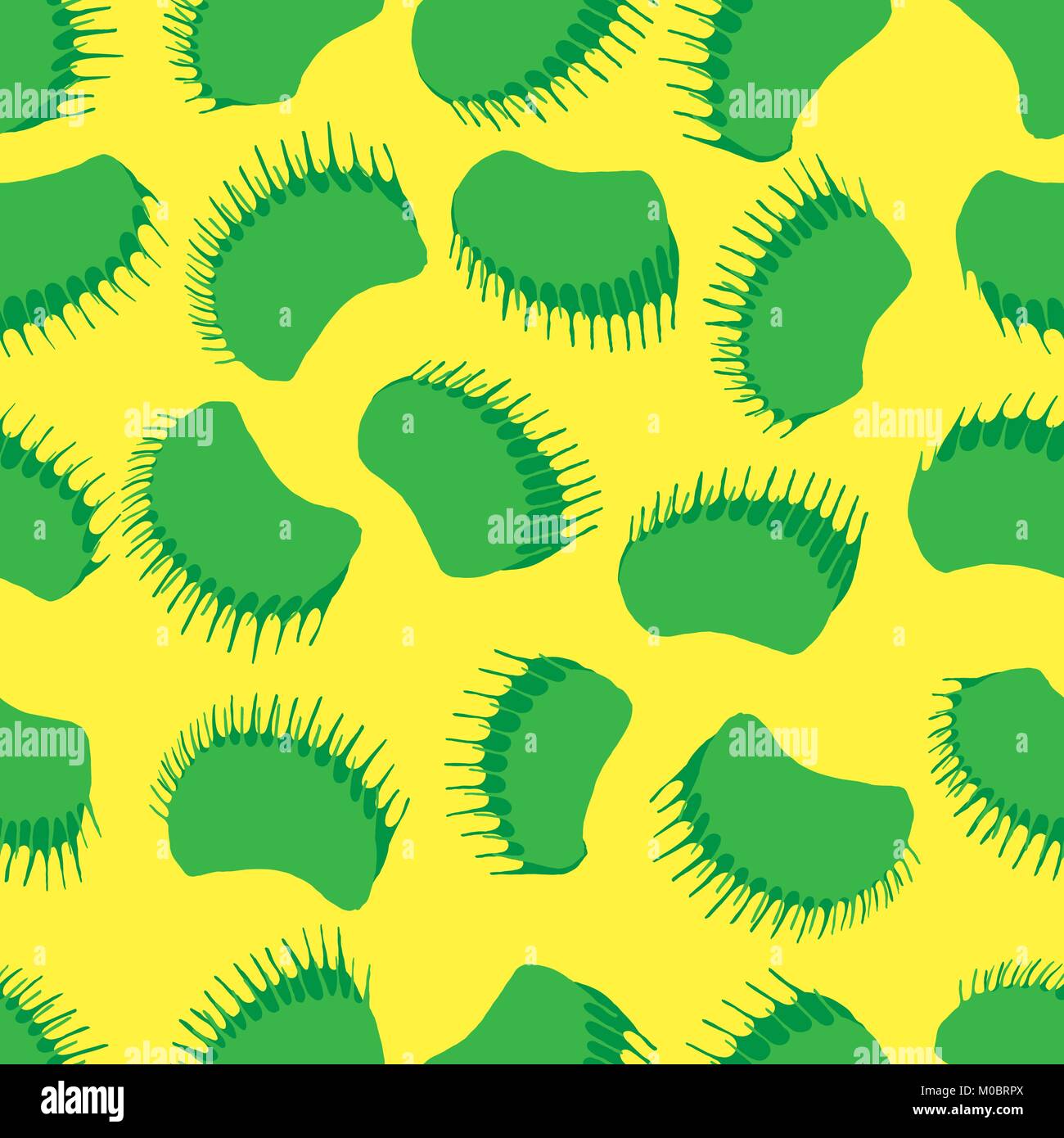 Hand drawn Venus flytrap seamless pattern. Clipping mask used. Stock Vector