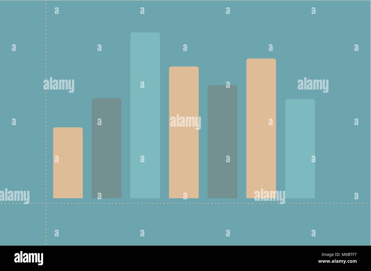 Vector Illustration. Very Simple Column Graph Designed to Presentation ...