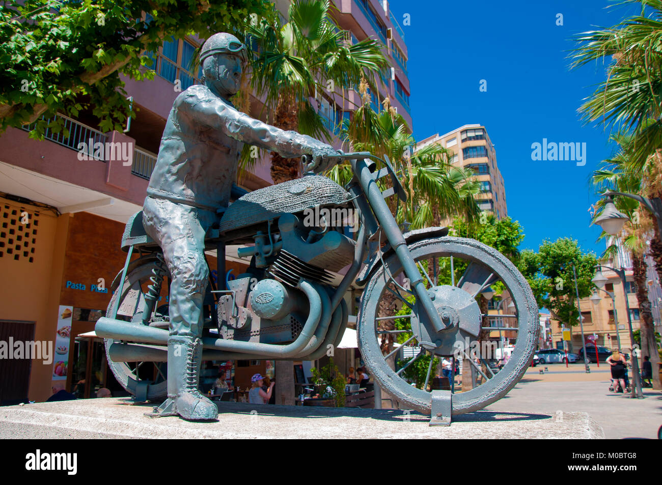 Statue of Umberto Masetti, Denia, Valencia, Spain Stock Photo