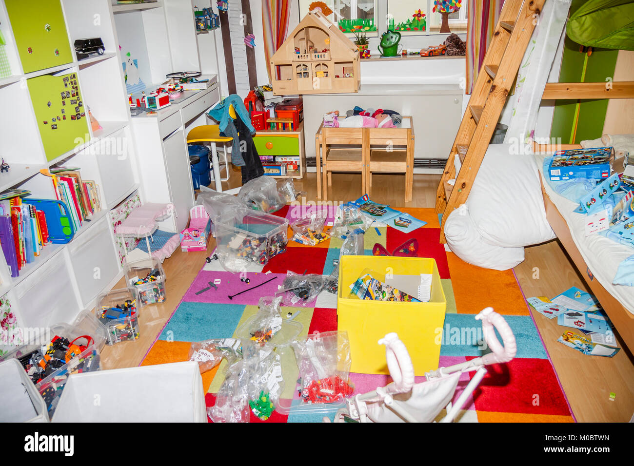 Essen Germany December 27 17 Chaos In The Colorful Children S Room Stock Photo Alamy