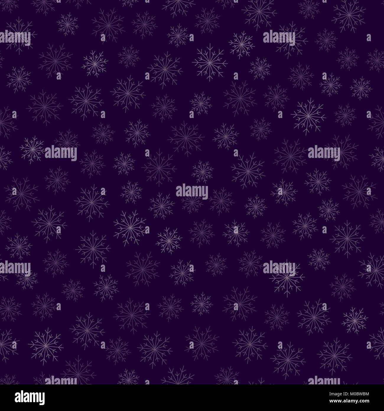 Seamless Pattern: White Snowflakes on Violet Background Stock Vector ...