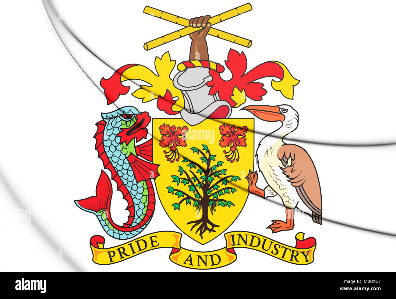 3D Barbados Coat of Arms. 3D Illustration Stock Photo Alamy