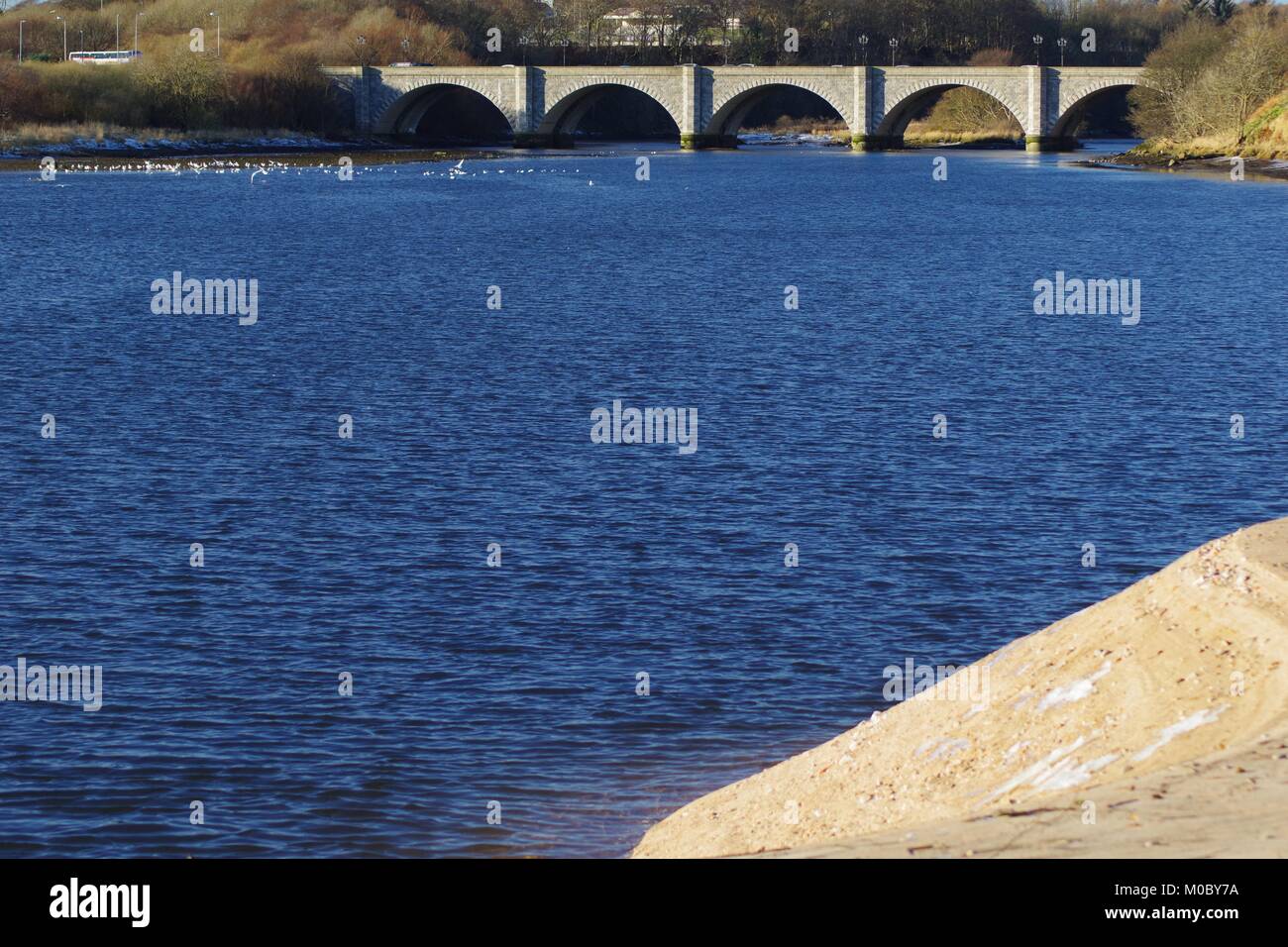 Bridge of Don. 5 Arch Granite Road Bridge 1830, Spanning thr River Don