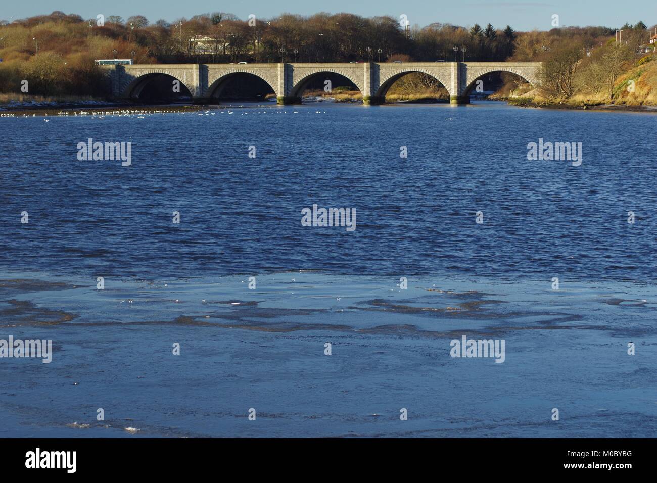Bridge of Don. 5 Arch Granite Road Bridge 1830, Spanning thr River Don