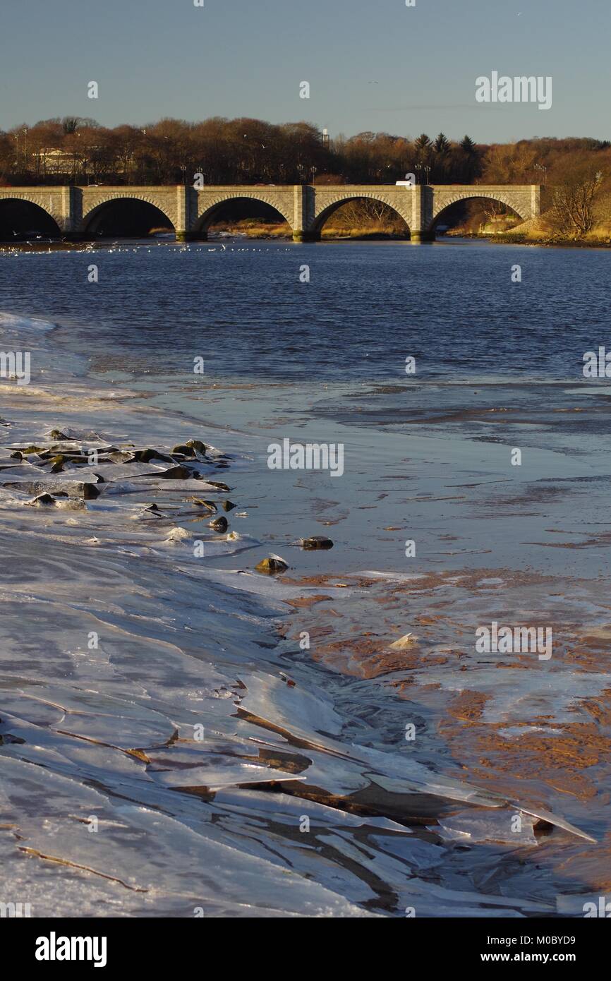 Bridge of Don. 5 Arch Granite Road Bridge 1830, Spanning thr River Don
