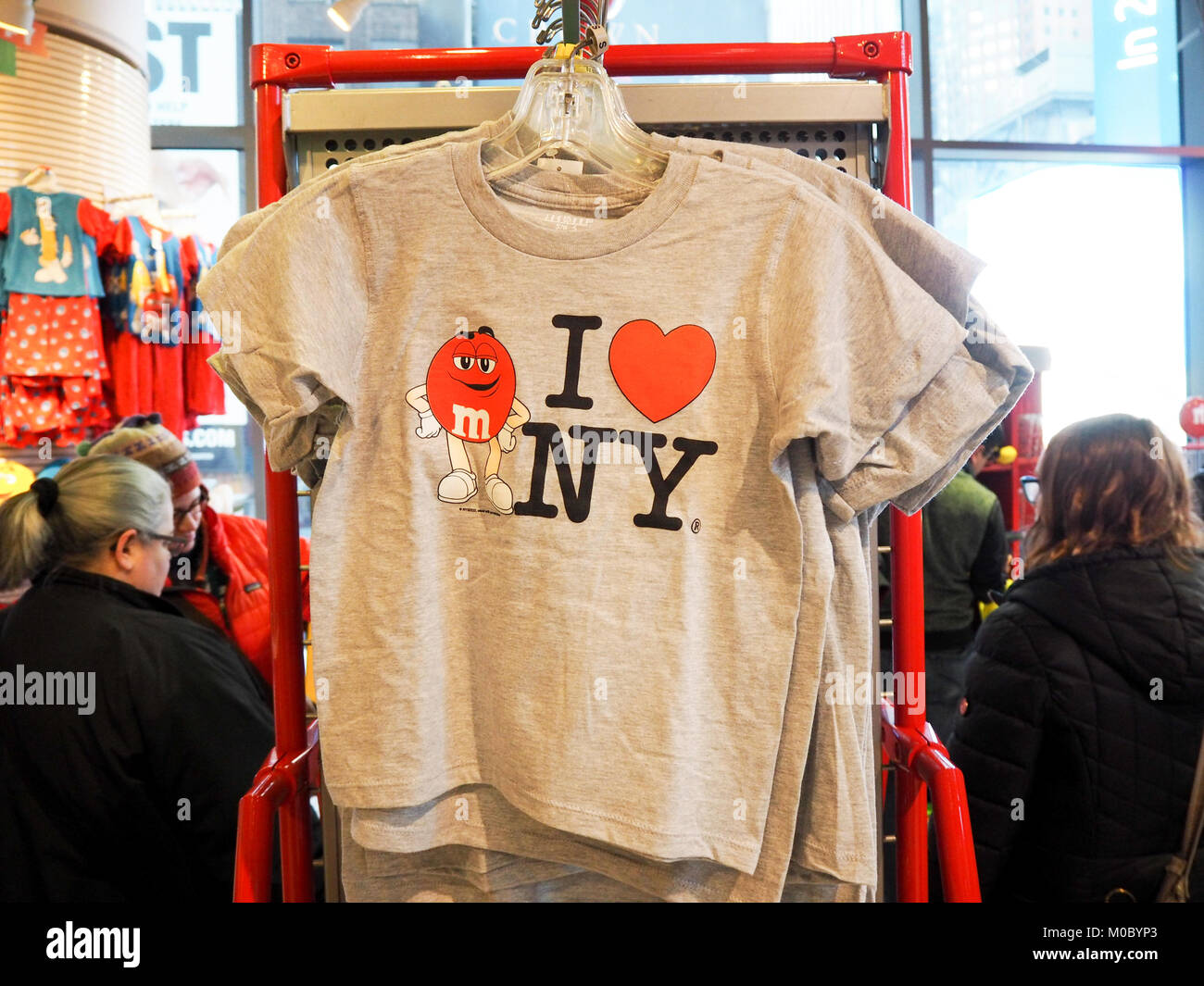 I Love NY T-shirt in M&M World Times Square, New York, USA Stock Photo -  Alamy