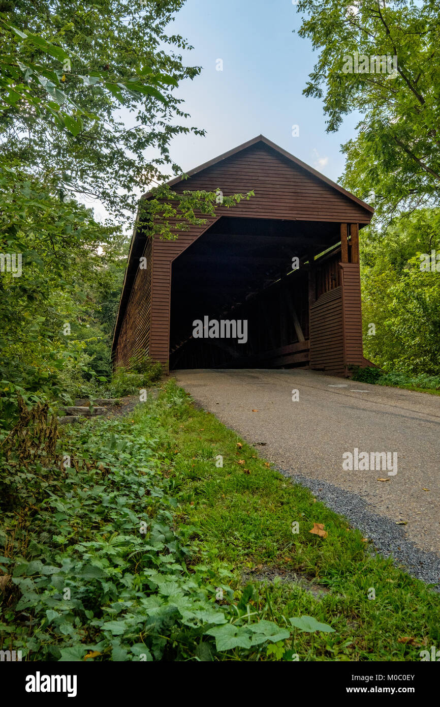 Meems Bottom Covered Bridge, Route 720, Mount Jackson, Virginia Stock