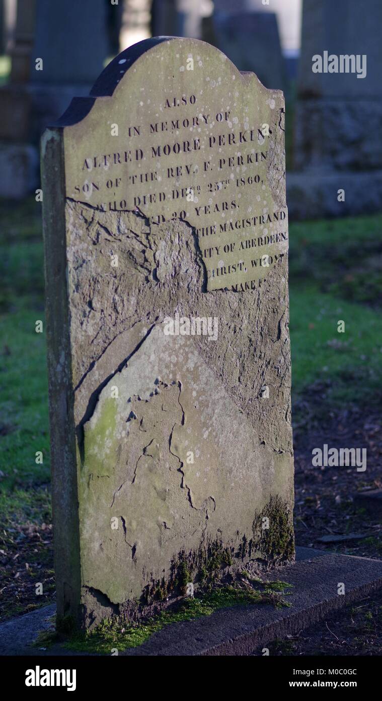 St Machar's Cathedral Graveyard Headstones, Old Aberdeen Town. Scotland