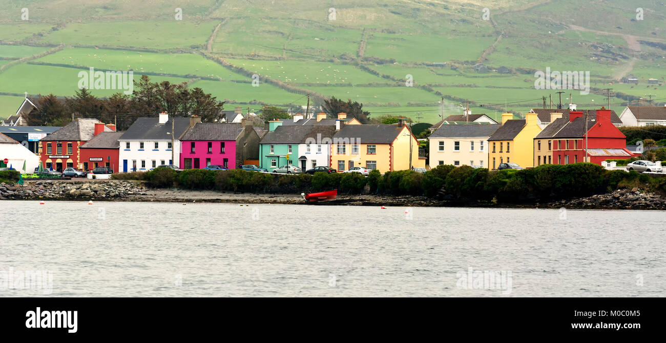 Houses of Portmagee in 15. May 2016, Ireland ( Kerry Country Stock